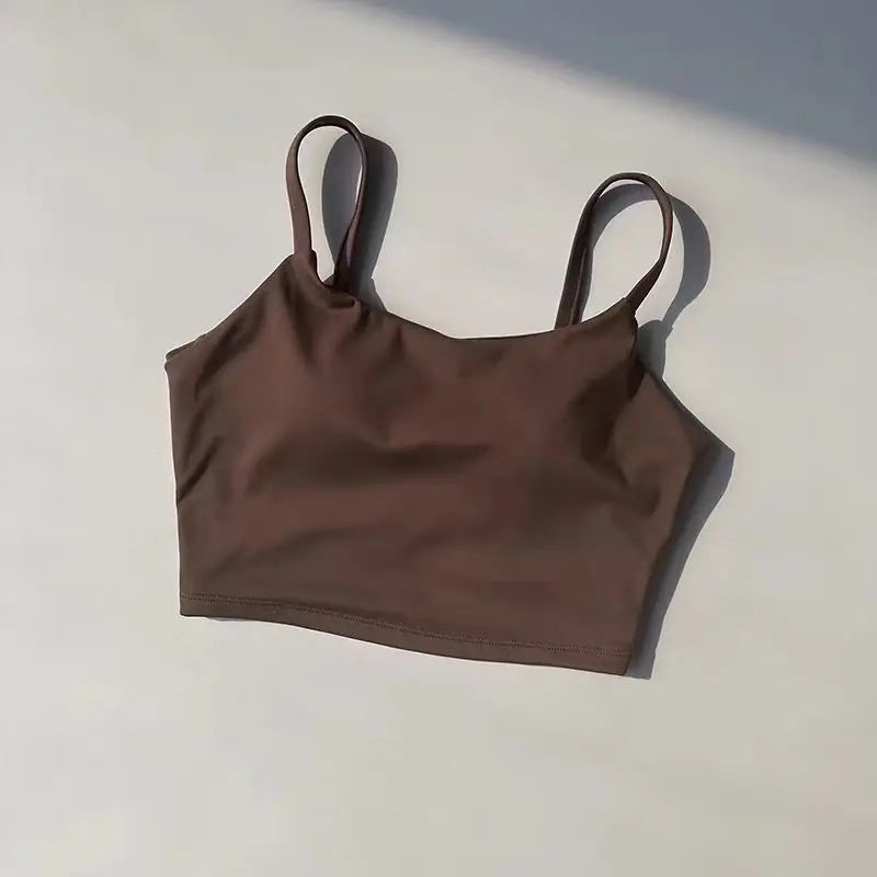 Fitness Push Up Fixed Padded Sports Breathable Bra Top
