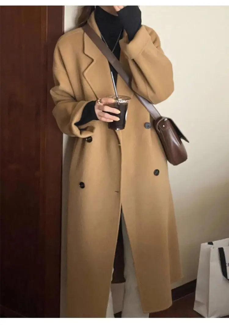 Medium Length Oversize Woolen Coat