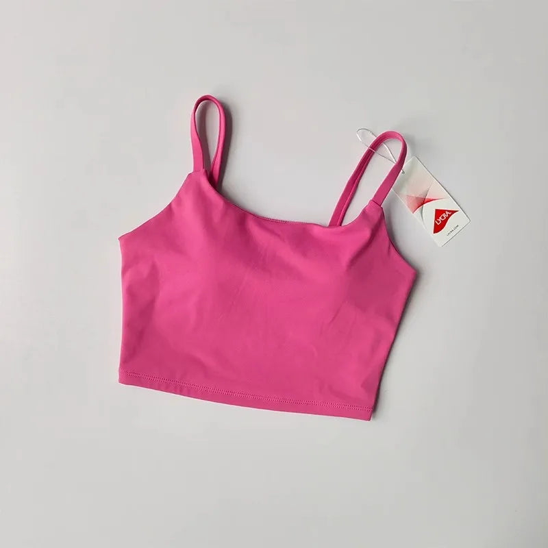 Fitness Push Up Fixed Padded Sports Breathable Bra Top