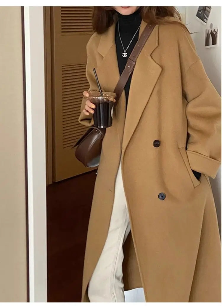 Medium Length Oversize Woolen Coat