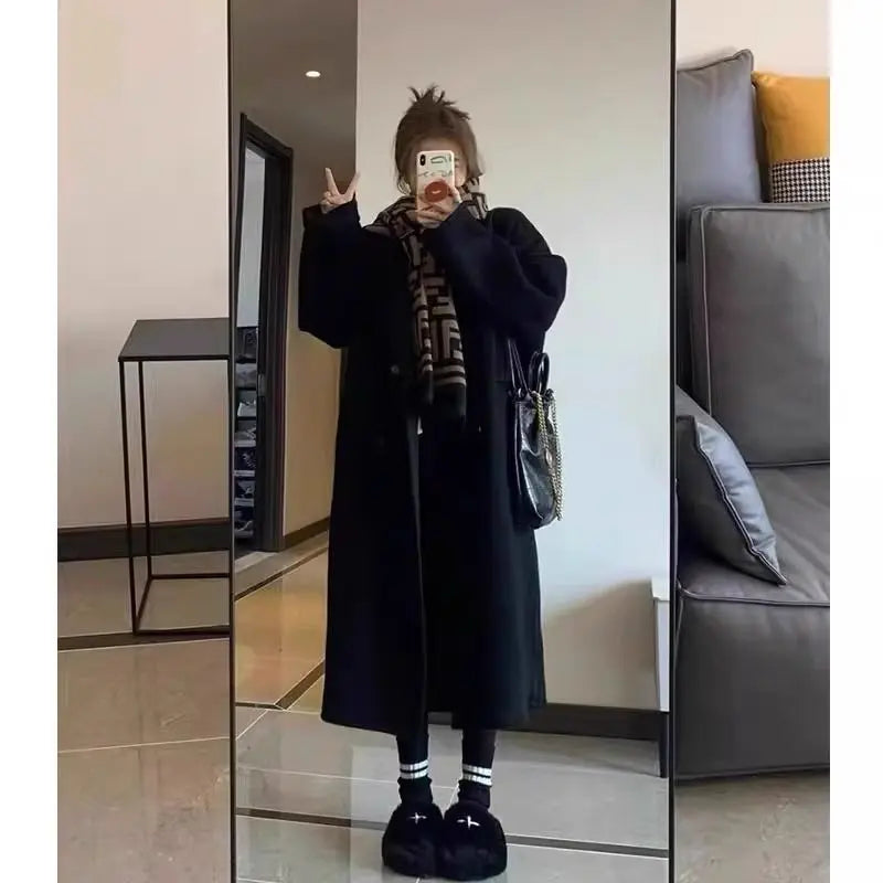 Medium Length Oversize Woolen Coat