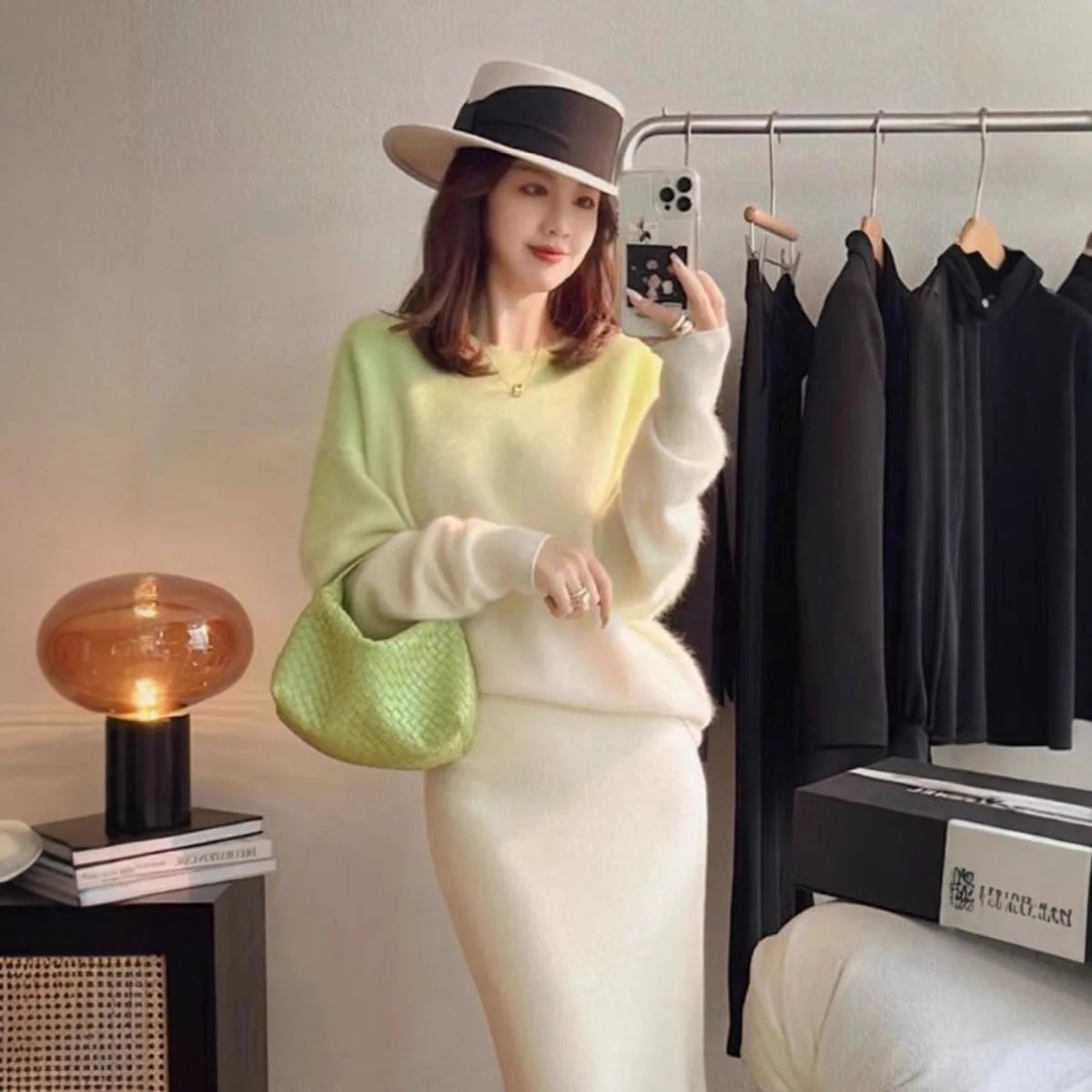 Lazy Pullover Style Super Sweater Knitted Tops