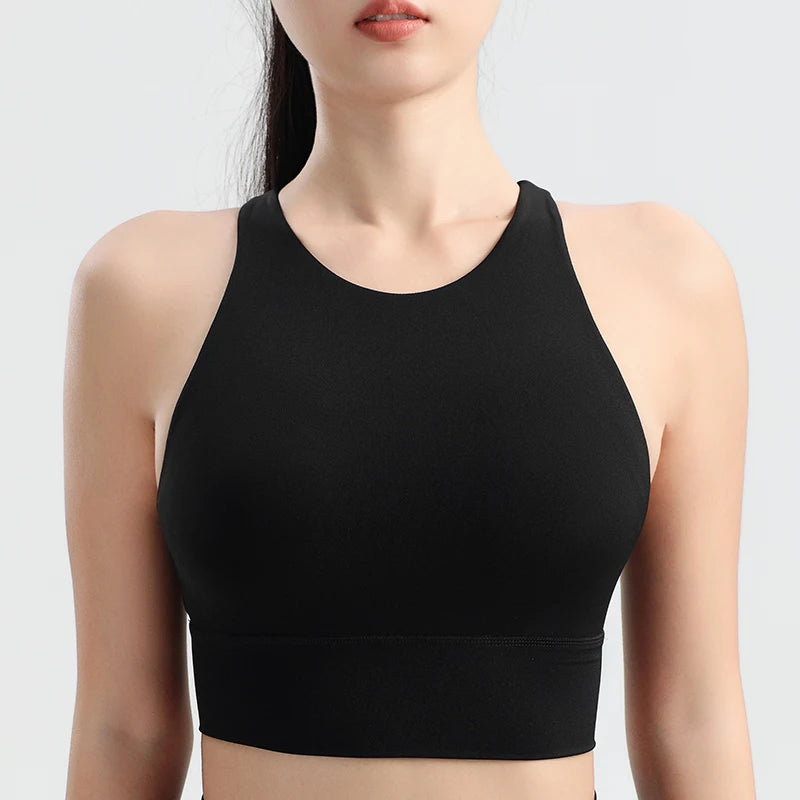 Sports Outdoor Fitness Yoga Bra Running Underwear Quick drying Shockproof Tank Top Women's Top Integrated Coaster
