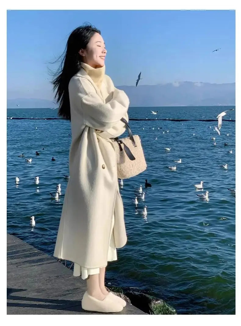 Medium Length Oversize Woolen Coat