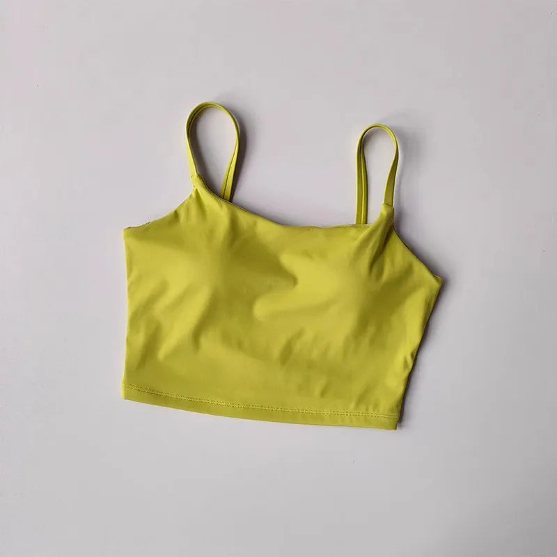 Fitness Push Up Fixed Padded Sports Breathable Bra Top