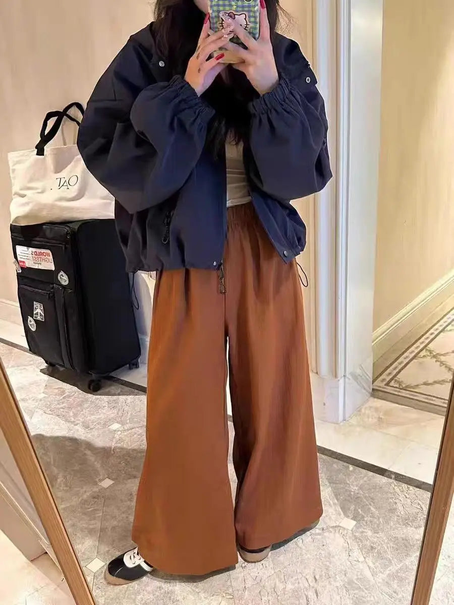 Hooded  Loose Casual Short Top Jacket