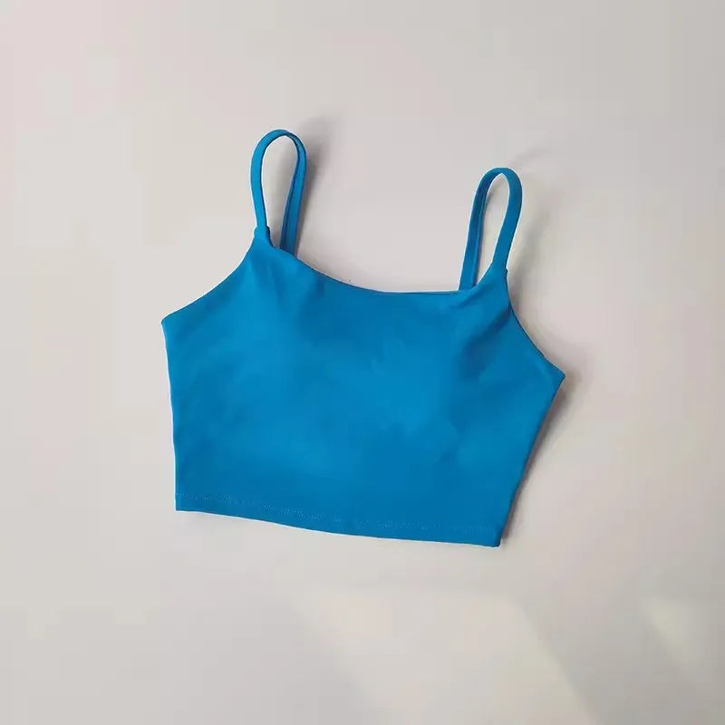 Fitness Push Up Fixed Padded Sports Breathable Bra Top