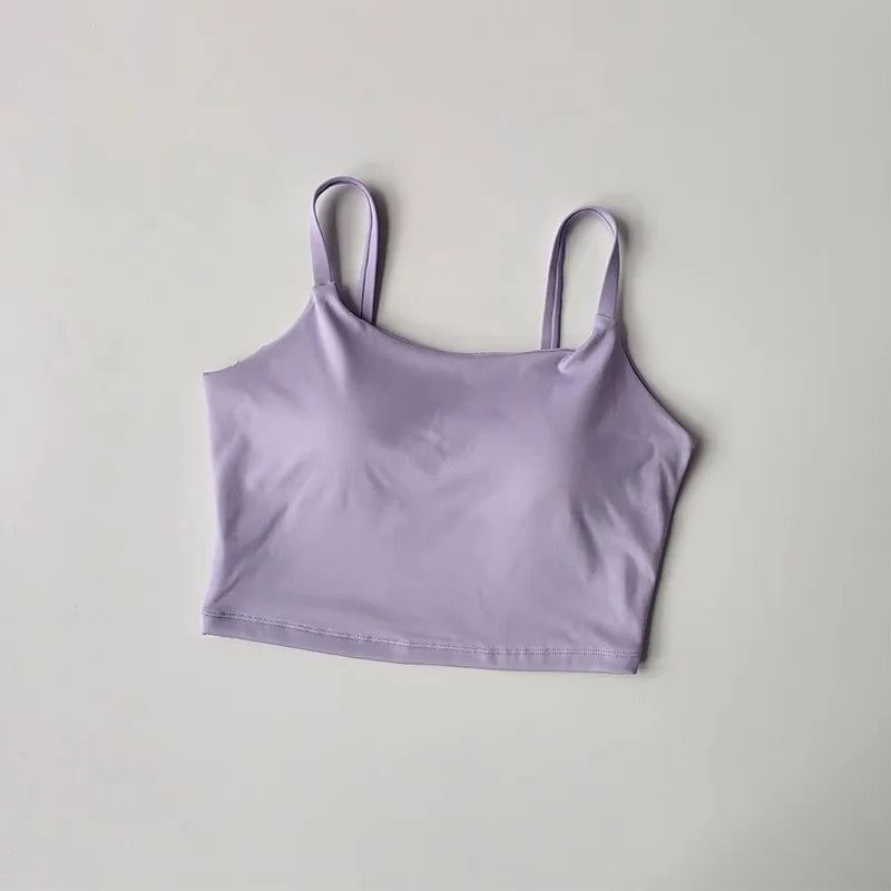 Fitness Push Up Fixed Padded Sports Breathable Bra Top