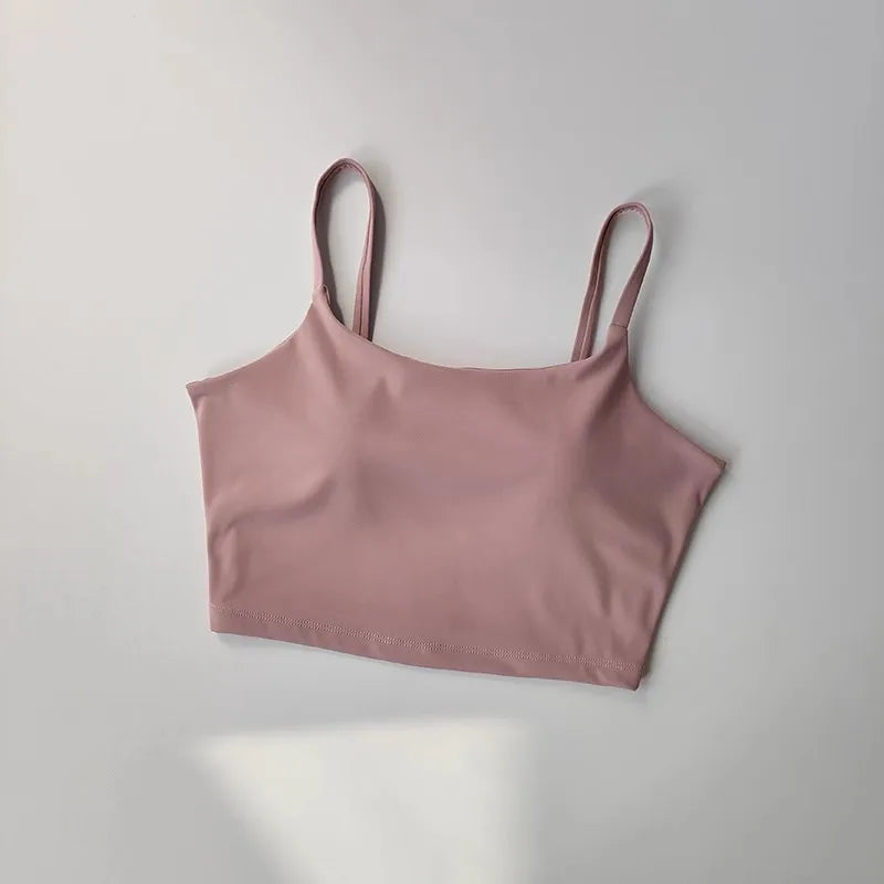 Fitness Push Up Fixed Padded Sports Breathable Bra Top
