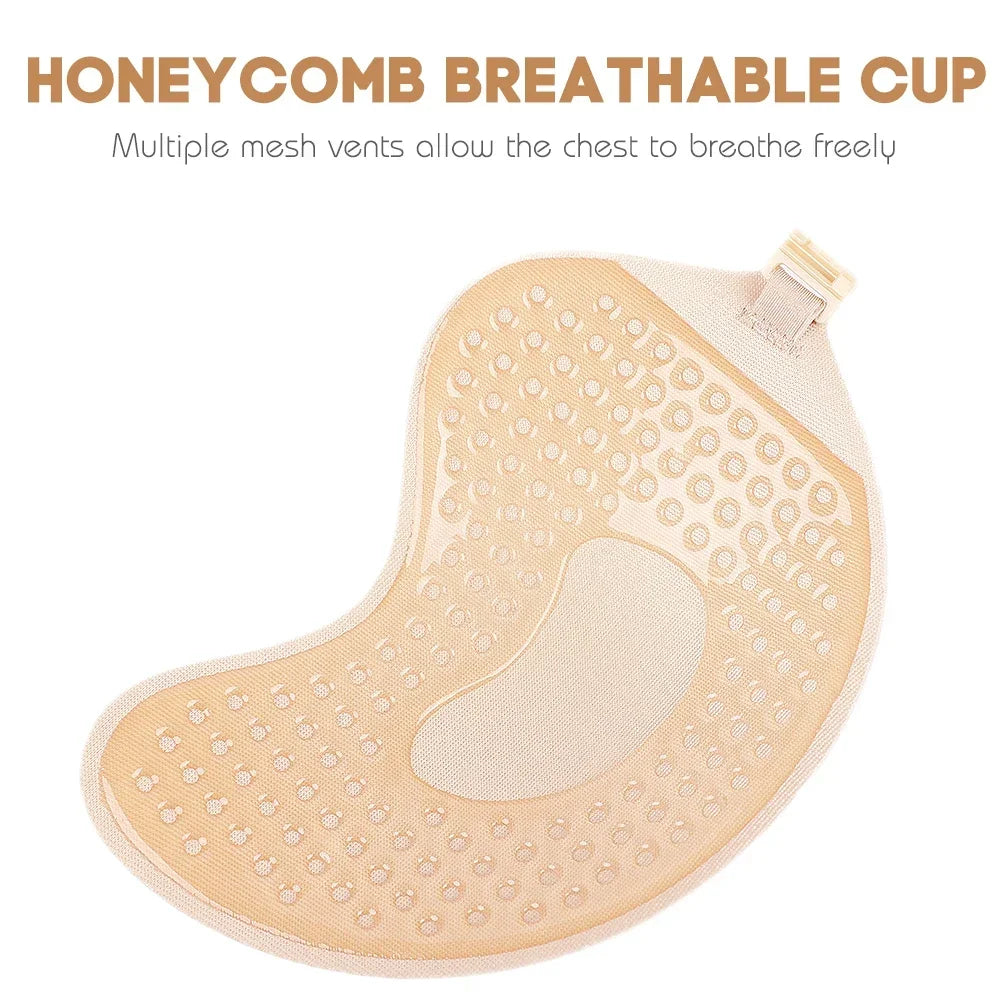 Silicone Chest Stickers Lift Up Self Pushup Adhesive Invisible Strapless Nude Bra