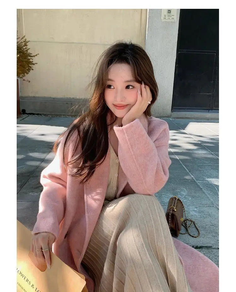 Medium Length Oversize Woolen Coat
