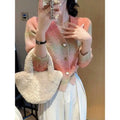 Gradient Color Niche Knitted Cardigan Sweater