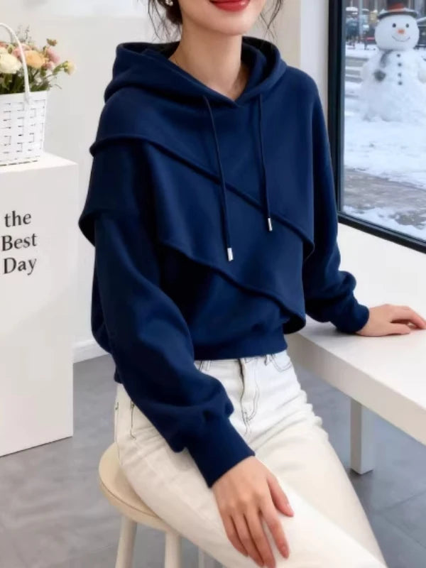 Korean Style Oversized Hoodie Slimming Loose Top