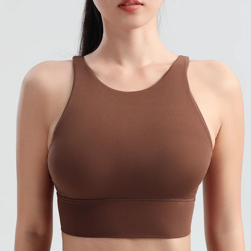Sports Outdoor Fitness Yoga Bra Running Underwear Quick drying Shockproof Tank Top Women's Top Integrated Coaster