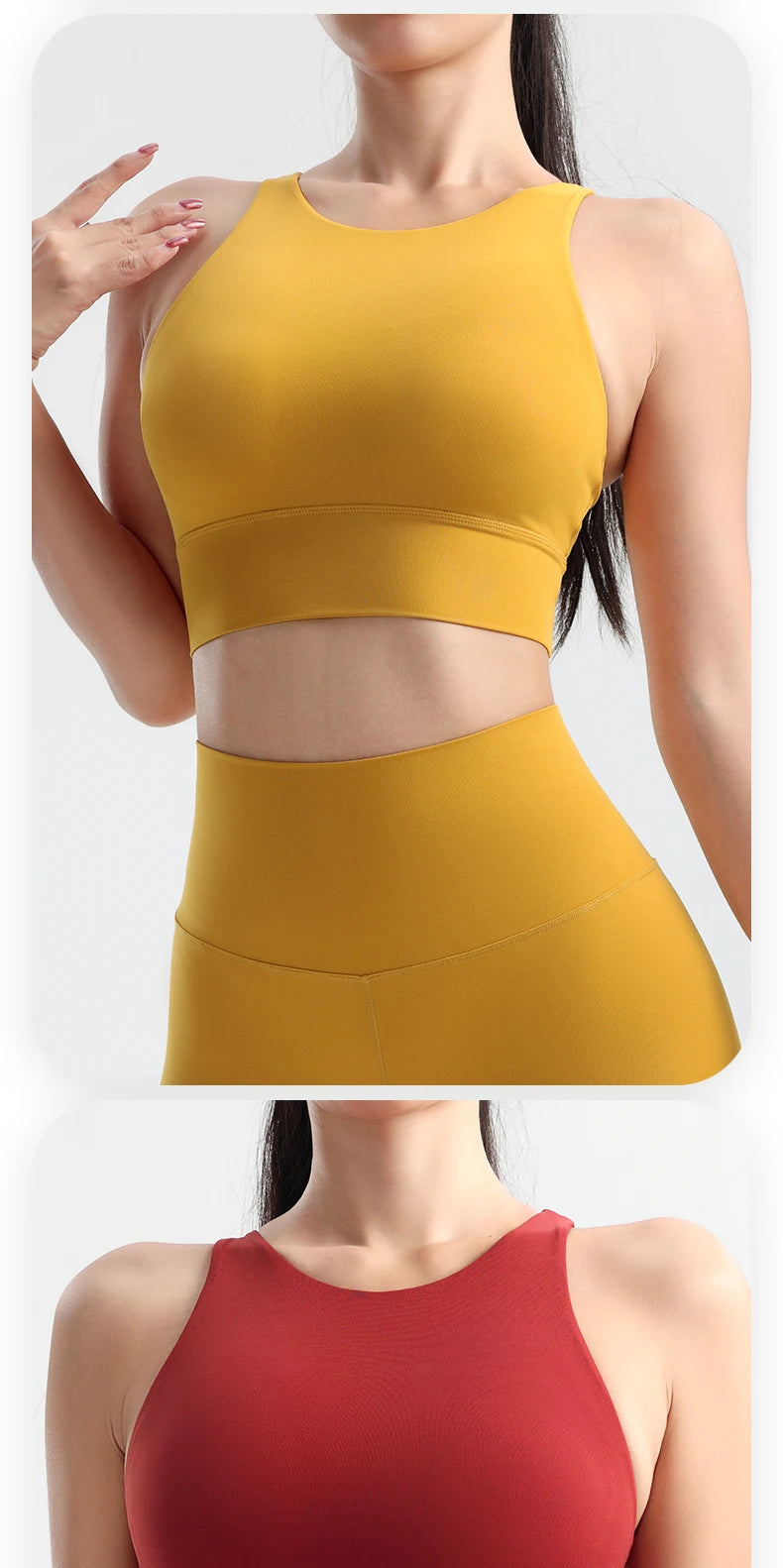 Sports Outdoor Fitness Yoga Bra Running Underwear Quick drying Shockproof Tank Top Women's Top Integrated Coaster