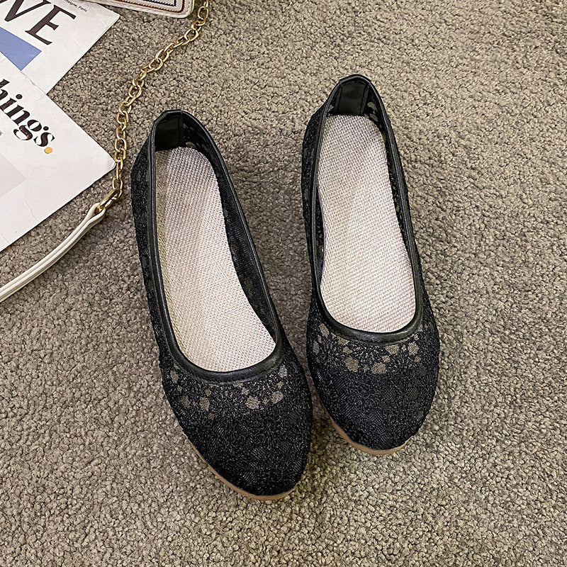 Korean Style Casual Breathable Mesh Round Head Sandals