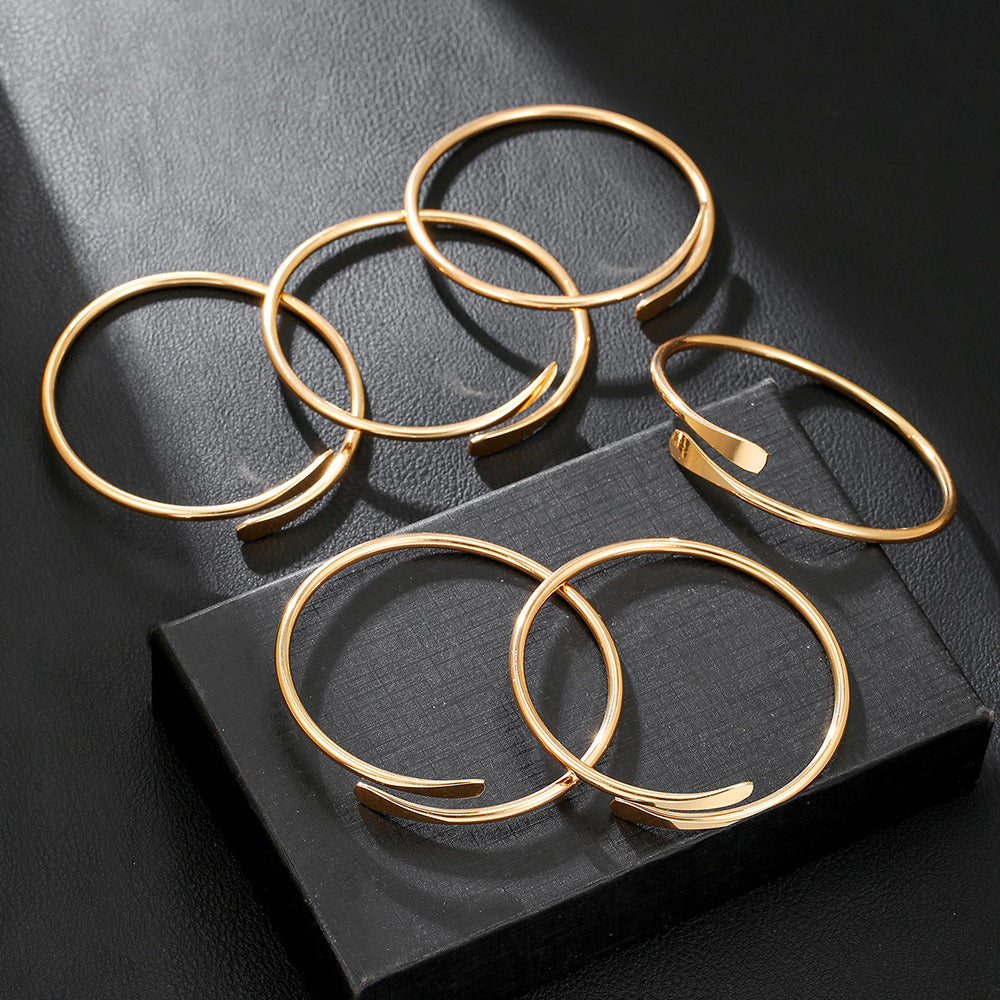 Handmade Adjustable Sterling Silver Twisted Solid Bangles Bracelet Set Of 8 Pcs
