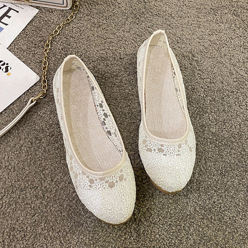 Korean Style Casual Breathable Mesh Round Head Sandals